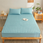 Puuvillane pehme voodipesu lina madratsi kate Paks tepitud voodikate Elastsed linad Paigaldatud lina kattemadrats libisemiskindel tolmukate 120*200cm