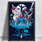 Jaapani animeprintsess Mononoke l&otilde;uendimaaling plakatid ja tr&uuml;kised Seinakunstipildid elutoa jaoks Cuadrose kodukaunistus Ilma raamita 21*30cm