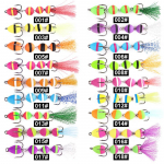 FTK 18-osaline pehme bassilandi komplekt terava konksuga, kaal 5,8 g, suur/v&auml;ike 55 mm 18PCS