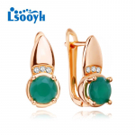 LSOOYH Clip K&otilde;rvar&otilde;ngad Roosa kullav&auml;rvi Moodne K&otilde;rvar&otilde;ngas Naistele Ruudukujulised Cubic Zirconia Stud K&otilde;rvar&otilde;ngad Ehted A