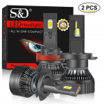 2tk CSP Mini H7 LED H4 H1 H11 auto esitulede pirnid H8 HB3 HB4 9005 9006 Led Canbus 100W 25000LM turbolamp 6000K 12V 24V auto udutuled H1