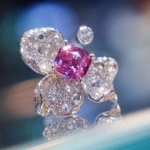 Bella Box Imeilus Suur Roosa Lillekivist Naiste S&otilde;rmused Peoks Noble Lady S&otilde;rm Aksessuaarid Ilu Ema Kingitus Ehted Adjustable Opening lilla