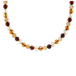 Les Tr&eacute;sors De Lily [R3680] - K&auml;sitsi valmistatud kaelakee  Inspiration  Merevaik 3 tooni - 42 cm 5 mm pruun