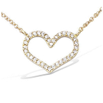 Les Tr&eacute;sors De Lily [R5684] - kullatud kaelakee  Love  valge kuld - 15x12 mm valge