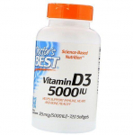 D3-vitamiin, D3-vitamiin 5000, Doctor's Best 180 geelikapslit (36327034) 720softgels