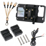 Juhtmevaba laadija mobiiltelefoni navigatsiooniklamber asendus BMW R1200GS, Honda CRF1000L Africa jaoks must