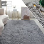 P&otilde;hjamaade stiilis pl&uuml;&uuml;sis vaip elutuppa Mitmev&auml;rviline roosa valge kohev magamistoa vaip, pehme shggy matt lastele 160x200cm