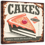 L&otilde;uenditr&uuml;kk Vintage Sign Cakes 30x30 pruun