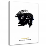 L&otilde;uendiprint T&auml;hem&auml;rk Kaljukits 40x60 must/valge