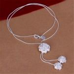 Amuletid Naiste Daam 925 Sterling Silver Noble Luksus, Rafineeritud Kvaliteetsed Lilled Kaelakee Moesuundid Ehted Kingitused