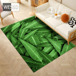 Green Leaves 3D matt elutuppa Pehme vaip magamistuppa Pestav libisemisvastane p&otilde;randavaip K&ouml;&ouml;k Vannitoamatt Uksematt Nordic 120x160cm 1pcs