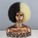 MERISIHAIR Blue Afro Women Kinky Curly Parukas S&uuml;nteetiline Fiber Naturaalne Sinine Puff Kinky Curly Parukas Igap&auml;evaseks kandmiseks Cosplay Party 30cm