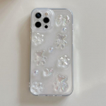 Armas Laser Flower Bear Glitter Shimmer Clear telefoni&uuml;mbris iPhone'ile 14 12 11 13 Pro Max Xr X Xs 7 8 Plus pehme objektiivi kaitsekate For iPhone14Plus puhas