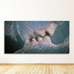 Kodusisustus Modulaarne plakat, raamitud elutuppa l&otilde;uendile HD-prindid pildid 1 tk sein must armastussuudlus abstraktne kunstiteos maalimine 60cm&times;150cm NoFrame