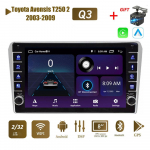 Toyota Avensis T250 2 2003-2009 jaoks koos nupu nupuga Android autoraadio multimeediumipleier Navigatsioon stereo GPS 2 Din Carplay 2+32GB 1+16GB