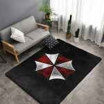 3D-printimine &otilde;udusfilm Resident Evil tegelane must vihmavari, tr&uuml;kitud vaibam&auml;ng Pehme vaip elutuba libisemiskindel matt roomamismatt 150x220cm