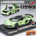 1/24 Scale Lambo Aventador SVJ63 Diecast automudeli m&auml;nguasi, tagasit&otilde;mmatav m&auml;nguasi koos heli ja valgusega lastele v&auml;ikelastele poistele t&uuml;drukutele m&otilde;eldud kingituste kollektsioon 1/24-21.5x9.8x5cm