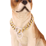 15 mm roostevabast terasest kullast koerakett kaelakee paks Kuuba l&uuml;li Pitbulli koera kaelarihma jaoks lemmiklooma kaelarihmad Chihuahua Correa Perro 60cm beige