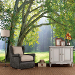 3D seinamaalingud Roheline Metsa Roheline P&auml;ikese Seinatapeet Fototapeet elutoa Diivani TV Taust Seinapaberid Kodukaunistus 200 cm(W) x 140 cm(H)