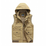 Br&auml;ndi Vest Meeste Talvine Fliis Paks Soe Vest Meeste Kapuutsiga Mitme taskuga Militaar Chalecos Para Hombre Colete Masculino M-8XL 4XL
