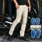 VOLERO+Motorcycle Off White teksad meestele+Retro vabaaja mootorratta veekindel ja kukkumisvastane silikoonkaitse 4XL valge