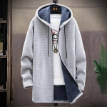 Meeste kampsunid mantel s&uuml;gistalvine soe t&otilde;mblukk pikk kampsun kampsun vabaaja kudumid kampsun M hall