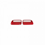 For Honda Fit Jazz   Accessories ABS Matte/Carbon fiber Car Front Dashboard air Condition Outlet AC Vent Cover Trim punane