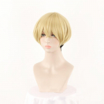 Anime Tokyo Revengers Cosplay parukas Matsuno Chifuyu Cosplay kuldne parukas Heat s&uuml;nteetilisest kiust juuksed + tasuta parukakork Rollim&auml;ng