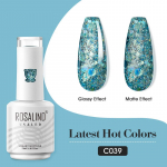 ROSALIND 15 ml k&uuml;&uuml;nelakk, poolp&uuml;siv leotav UV geelk&uuml;&uuml;nelakk, pealislakk geellakk