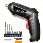 Juhtmeta elektriline kruvikeeraja Ergonoomilise k&auml;epidemega laetav puurkeeraja elektrit&ouml;&ouml;riista otsik must