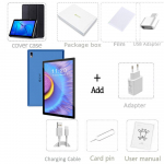 Tahvelarvuti BDF P30 10,1' 8GB+256GB Android12 tahvelarvuti Standard add cover case sinine
