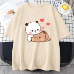2023. aasta naiste moe T-s&auml;rk 3D multikas Panda Bubu ja Dudu mustriga tr&uuml;kitud &uuml;laosa Harajuku vaba kaelusega l&uuml;hikeste varrukatega XL