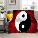 Hiina 3D Tai Chi Bagua Yin Yang tekk, pehme tekk koju Magamistoa voodi diivan Pikniku reisikontori kattetekk lastele 76x102cm(30x40in)