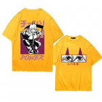 Jaapan Anime Mootorsaag Unisex T-s&auml;rgid Cartoon Armas Makima Power Denji Print T-s&auml;rk Suvine Mood Casual Oversize T-s&auml;rk Unisex 2XL