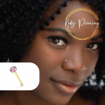 KODY PIERCING 14K kullast palli otsaga roosa kivist ninan&otilde;el &ndash; kvaliteetne augustamine