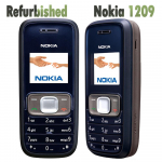 Renoveeritud Nokia originaal Nokia 1209 mobiiltelefon No charger punane