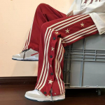 2023. aasta meeste hiphopip&uuml;ksid, k&uuml;ljepandlaga, elastne v&ouml;&ouml;koht, vabad s&ouml;rkimisp&uuml;ksid, kevads&uuml;gis, vabad sirge s&auml;&auml;rega spordip&uuml;ksid M-3XL L punane