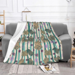 Yorkshire'i terjer koerte tekid flanellist tr&uuml;kitud ruuduline anime multifunktsionaalsed kerged tekid diivanile &otilde;uevaiba jaoks 100x125cm (40x50inch)