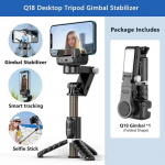 360-kraadine p&ouml;&ouml;ramine pildistamisrežiimi j&auml;rel Gimbal Stabilisator Selfie Stick Statiiv Gimbal nutitelefoniga reaalajas pildistamiseks must