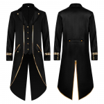 Meeste vampiir, gooti frakk, pikk &uuml;likond, jope smoking, showman, uhke kleit, viktoriaanlik jakk Steampunk XXXXL must