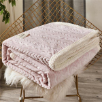 Nahas&otilde;bralik pestud puuvillane kliimaseade, kahekohaline tekk, kaheinimese korallifliisist talvevillane tekk diivanvoodi 100x150cm Only a blanket