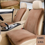 Universaalsed autoistmekatted Plush imitatsiooniga k&uuml;&uuml;liku karusnahast autoistme kate auto salongi kate auto padi autotarvikud 5-pcs camel