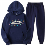 Helista mulle, kui eksid T&auml;hestikuga tr&uuml;kitud meeste naiste dressikomplekt vabaaja kapuuts ja p&uuml;ksid 2 tk. Komplektid Suured moes meeste riided XXXL