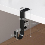 1 tk reguleeritav lauaserva konks ilma mulgustamata kontori t&ouml;&ouml;laua serva riputuskoti konks &otilde;pilase seljakoti hoiustamise riputuskonks must