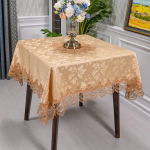 Laudlina Ruudukujuline laudlina Valge Luksuslik Tikand Pitsiga laudlinad S&ouml;&ouml;gilauakatteks K&auml;ter&auml;tikud Laua Juppe Tolmukate 175X175cm