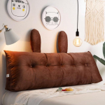 &Uuml;hev&auml;rviline voodi&auml;&auml;rne padi, suur pehme sametist seljatoega padi, paarile eemaldatav armas seljatoega padi, l&uuml;hike plush istmepadi 50x20x50cm roosa