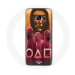 Samsung Galaxy S7 Case Squid M&auml;ng Maskid ruudukujulise kolmnurga ja ringjoonega