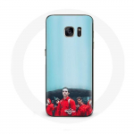 &Uuml;mbris Samsung galaxy S6 La casa de papel Berlin Rio ja Tokyo sinise taustaga jaoks