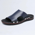 Meeste nahast sussid Kunstlik pehme nahk, lame tald, v&auml;rviline vabaaja mugavus Lihtne suvine uus mood 38 oranž