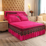 Crystal Velvet pitsist voodi seelik paksendatud soe tepitud voodikate madrats kaitsekate 1,5 M1,8 M 2,0 150*200cm 3pcs